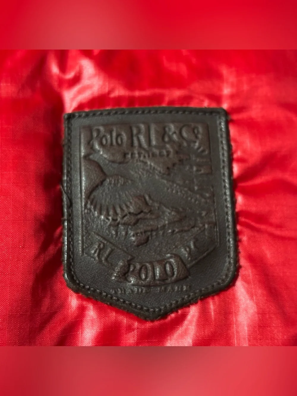 Polo Ralph Lauren Vest Mens Sz L Puffer Down Red Bubble Jacket RARE VINTAGE 90s